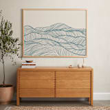 "Rolling Hills" - Art Print in Sage Hills by Jayne Alfieri - In a Room