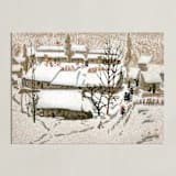 "Morning Snow" - Art Print in Coffee by Zhihua Tu - Unframed