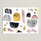 "Boats on a river" - Art Print in light and fun by Susanne Kasielke - Unframed