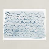 "waves" - Art Print in pool blue by Kelly Witmer - Unframed