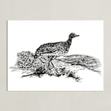 "Bewick's Little Bustard" - Art Print in Deep Black by Edward Walker - Unframed