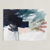 "Following The Pack" - Art Print in Midnight Blue by Jennifer Daily - Unframed