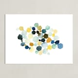 "Hexagon Cluster II" - Art Print in Yellow by Yao Cheng Design - Unframed