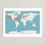 "You are Here" - Personalized Art Print in Ocean by Michelle Roman - Unframed