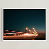 "The Fast Bridge" - Art Print in Marmalade Pine by Christian Fernandez - Framed