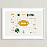 "American Football Vocab" - Art Print in Hunter by Dana Beckwith - Framed
