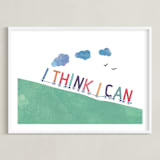 "You can." - Art Print in grass green by R studio - Framed