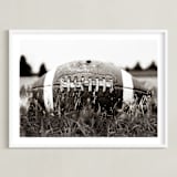 "The Grit of the Game" - Art Print in Leather by Janet Cruz - Framed