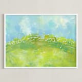 "A Beautiful Day" - Art Print in Grass by Laura Bolter - Framed