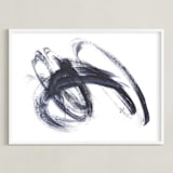 "Sky Writer" - Art Print in Black by Misty Hughes - Framed