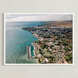 "Aloha Lahaina" - Art Print in Emerald Green by Christian Florin - Framed