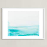 "Seafront" - Art Print in Sea Blue by Itsy Belle Studio - Framed
