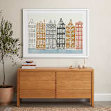 "On the Canal" - Art Print in brick by Griffinbell Paper Co. - In a Room