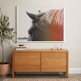 "Pink Pony" - Art Print in gray by ALICIA BOCK - In a Room