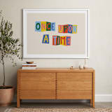 "Once Upon a Time" - Art Print in Azure Blue by Inkblot Design - In a Room