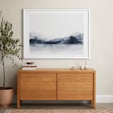 "Alaska from Sea" - Art Print in Navy by Kelsey McNatt - In a Room