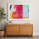 "Colorful Expression I" - Art Print in Magical Red by Carmen Guedez - In a Room