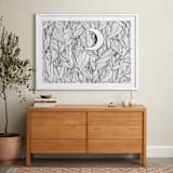 "Peek A Boo" - Art Print in Black & White by Helen H Wu - In a Room