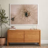 "Dandelion III" - Art Print in Soft Beige by Rasa Puzinaite - In a Room