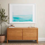 "Seafront" - Art Print in Sea Blue by Itsy Belle Studio - In a Room
