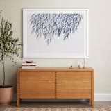 "Dreaming of Leaves" - Art Print in White by Priscilla Lee - In a Room