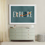 "Space to Explore III" - Art Print in Twilight by Heather Schertzer - In a Room