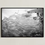 "Tides of Motion" - Art Print in Ocean Noir by Tania Medeiros - Framed