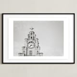 "liver bird" - Art Print in black and white by Stacy Cooke - Framed