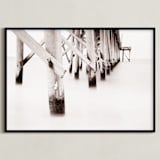 "The Full Length of Waves" - Art Print in Seagull by Matthew Koehnemann - Framed