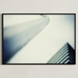 "MODERN ARCHITECTURE" - Art Print in dusty blue grey by Camera - Framed