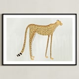 "Spots" - Art Print in Buff Orange by Megan Zang - Framed