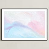 "Pastel Mountains" - Art Print in Berry by AYR - Framed