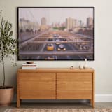"Brooklyn Bridge Abstract" - Art Print in Blush by Ann Hudec - In a Room