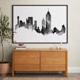"New York City Skyline" - Art Print in Shades of Black by Kelsey McNatt - In a Room