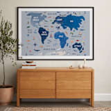 "Nautical Map" - Art Print in Soft Blue by Carrie Cantwell - In a Room