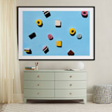 "Liquorice" - Art Print in Pool blue by Laura Garner - In a Room