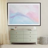 "Pastel Mountains" - Art Print in Berry by AYR - In a Room