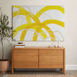 "Mountain Sunshine" - Art Print in Sunshine Yellow by Christina Flowers - In a Room