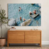 "Sunbathers" - Art Print in Turquoise by Jennifer Jacobson - In a Room