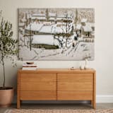 "Morning Snow" - Art Print in Coffee by Zhihua Tu - In a Room