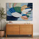 "Water Lotus" - Art Print in Soft Rainbow by Mary Gaspar - In a Room