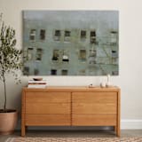 "Windows" - Art Print in grey by Hadas Tal - In a Room