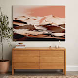 "Desert Sunset" - Art Print in Orange Sand by Theodor Suhi - In a Room