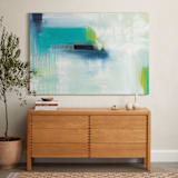 "Holiday From Real" - Art Print in Ocean Blues by Julie Hawkins - In a Room