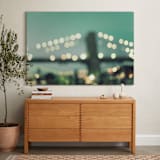 "NYC Dusk" - Art Print in Dark Mint by Caroline Mint - In a Room
