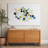 "Hexagon Cluster II" - Art Print in Yellow by Yao Cheng Design - In a Room