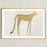"Spots" - Art Print in Buff Orange by Megan Zang - Framed