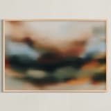 "Passing By" - Art Print in Deep Teal by Parima Studio - Framed