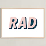 "Be Rad" - Art Print in Sea and Sand by Christine Sullivan Houlihan - Framed