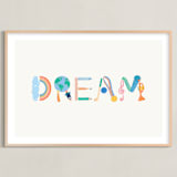 "DREAM DREAM" - Art Print in Rainbow by SunLee Art - Framed